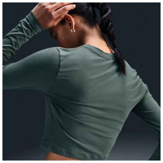 Nike Γυναικεία μακρυμάνικη μπλούζα Sportswear Chill Knit Longsleeve Cropped Top